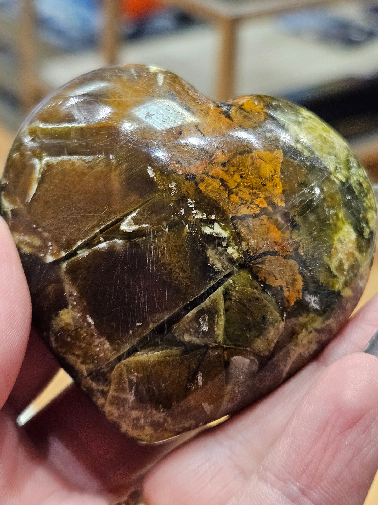 Green Opal Heart