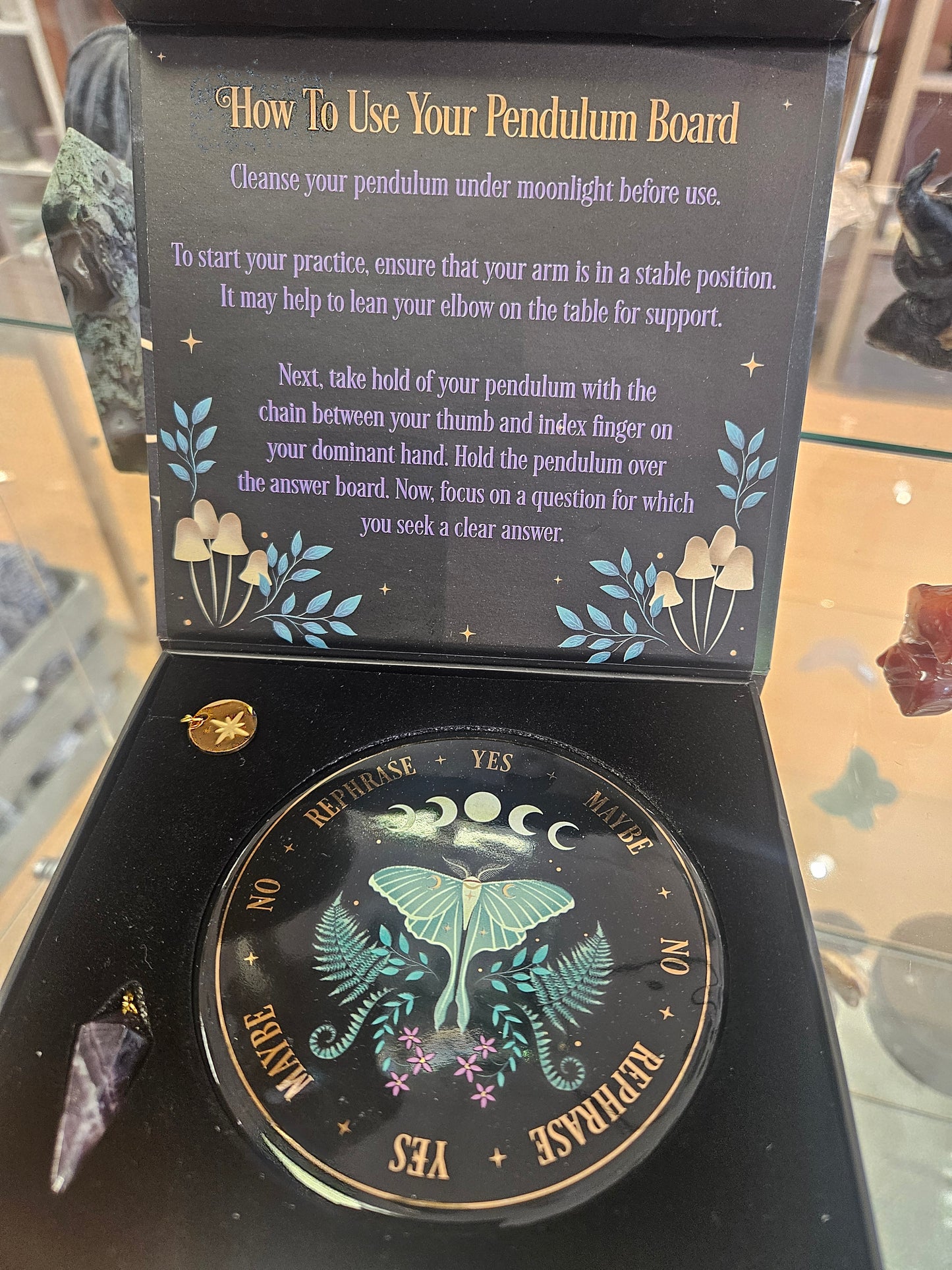 Amethyst Pendulum and Ceramic Board