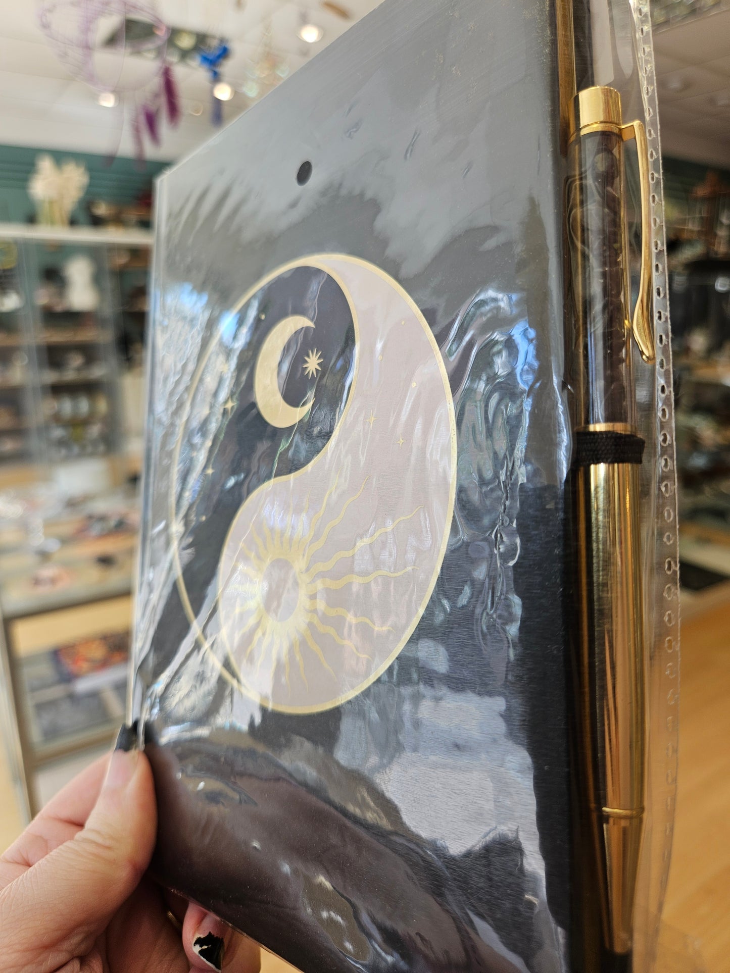 Yin Yang Journal with Obsidian Pen