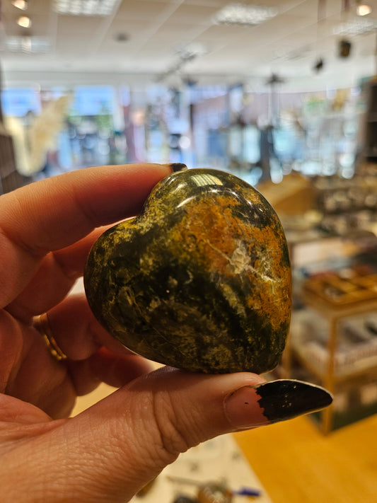 Green Opal Heart